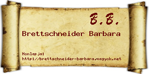Brettschneider Barbara névjegykártya